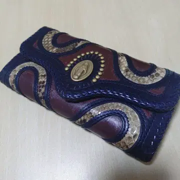 천연 가죽 바이커 지갑