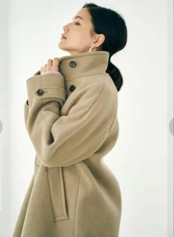 소프트 멜톤 스탠드 카라 코트