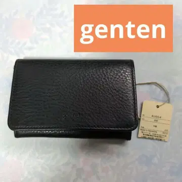 새상품 genten 토스카 명함지갑 네이비 네이비 컬러 소가죽