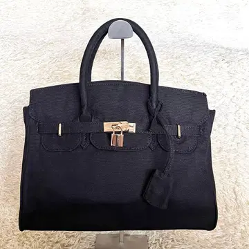 [ 새상품급 ] 카데나 달린 백 블랙 골드 금장 장식 패드락 캠퍼스