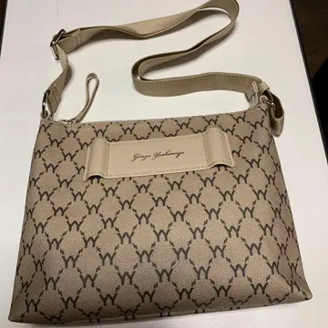 Giorgio Yamaguchi 베이지 프린트 숄더백