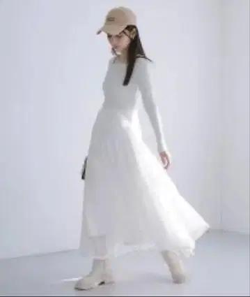 리랜드트루 에어리 도킹 원피스 화이트 미치시게 사유미 2