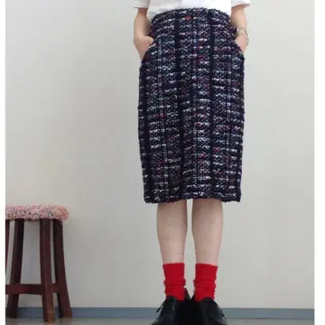COOHEM 니트 트위드 스커트 일본제