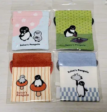 [ 미사용품 ] Suica 펭귄 콩 복조리 4종 세트