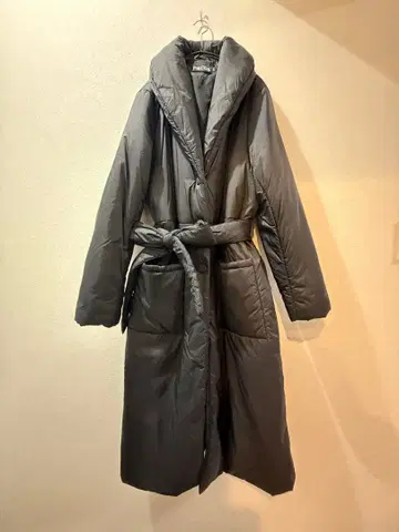 PIECES 충전솜 롱 체스터 코트 L