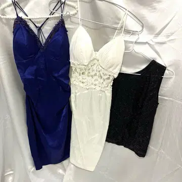 [ M 새상품급, 연극 의상 ] 네이비, 화이트, 블랙 드레스 등 3세트