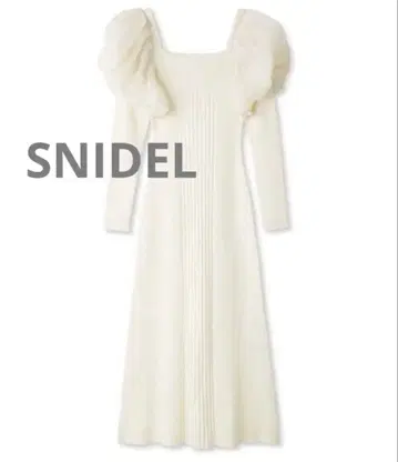 SNIDEL 퍼프 도킹 니트 원피스