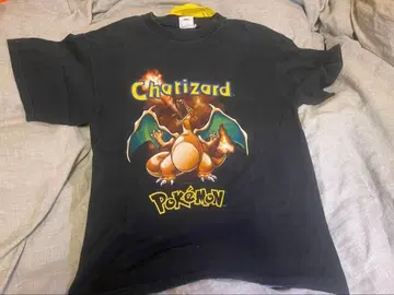 [레어] 포켓몬 리자몽 T셔츠 블랙 구제 빈티지