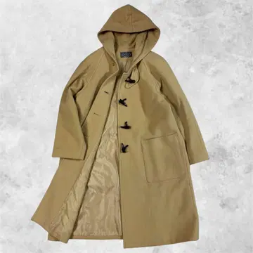 캐시미어 혼방 후드 부착 더플 코트 롱 코트 9호