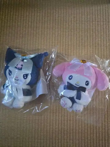 산리오 Happy 복권 B상 봉제 인형 참 세트 마이멜로디 쿠로미