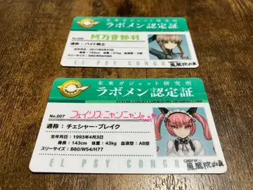 STEINS;GATE 페이리스 냥냥 아마네 스즈하 인증 카드