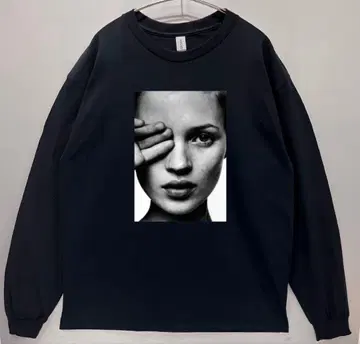 미사용 새상품 남녀 공용 케이트 모스 롱 T 긴팔 티셔츠