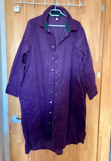 ROSIER 코튼 100% 퍼플 셔츠 원피스