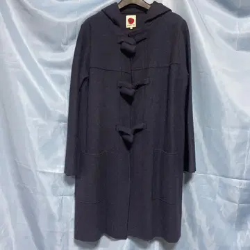 poppy red 후드 부착 더플 코트 S 네이비