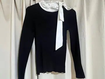 리랜드트루 리본 포함 블랙 긴팔 니트 사이즈 2