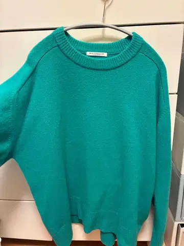 유나이티드 애로우즈 울 캐시미어 아쿠아 래글런 크루넥 니트