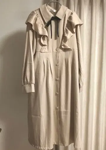 새상품 시마무라 maki 플레어 롱 코트 M 사이즈 베이지