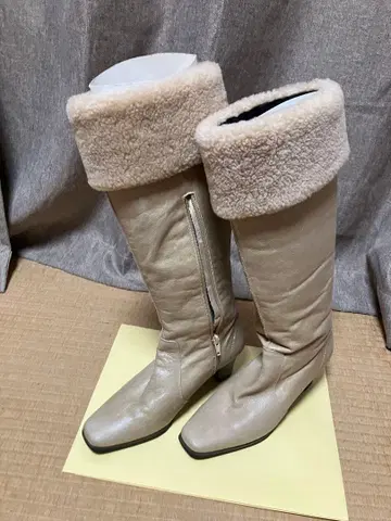 가죽 롱 부츠 23.5cm