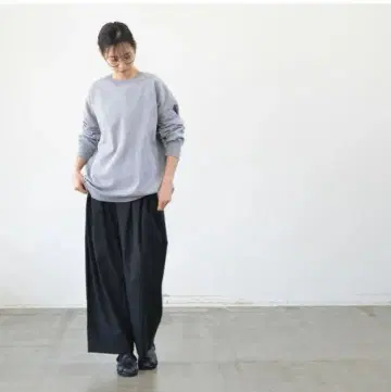 mizuiro ind 미즈이로 인드 크루넥 풀오버 그레이