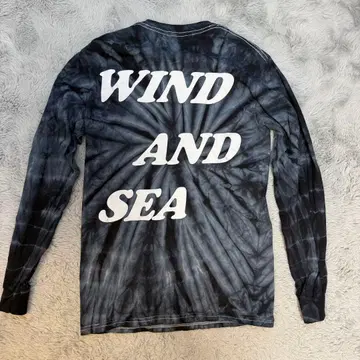WIND AND SEA 타이다이 염색 롱T 긴팔 셔츠 백 프린트 S