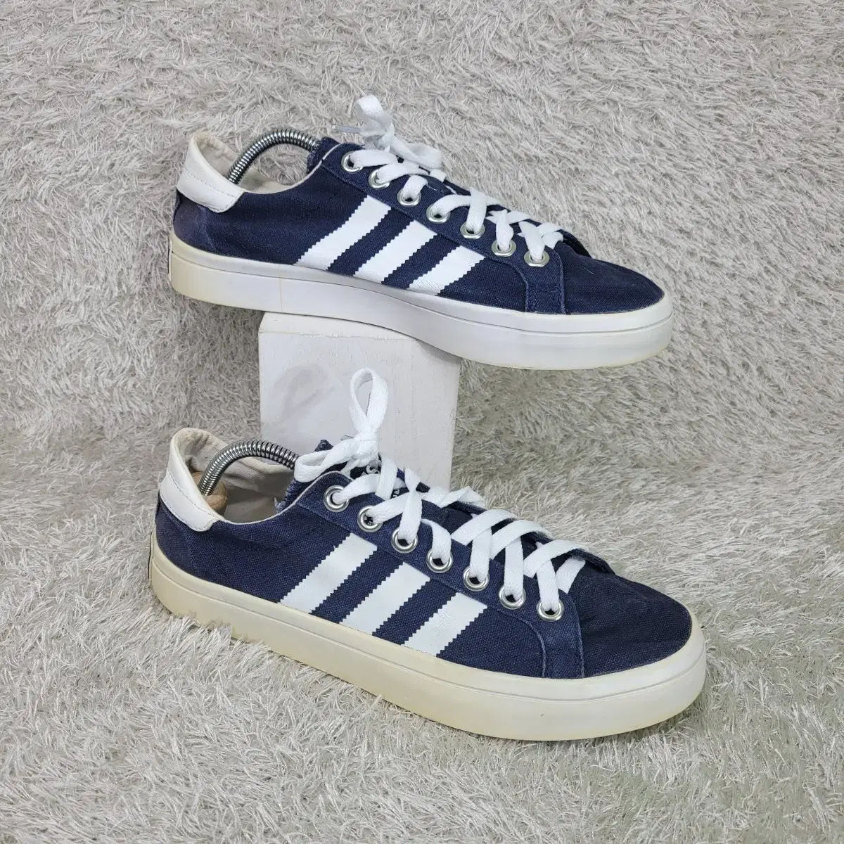 Used Jjang Jjang Man 245 Adidas Court Vantage Navy Sneakers