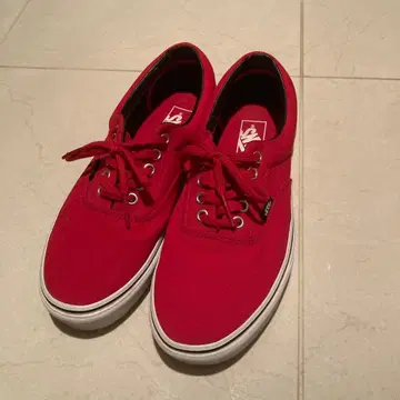 VANS 빨간색 로우컷 스니커즈 us 9 27cm