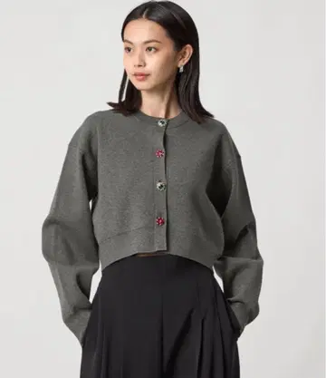 비쥬 미니 가디건 EMMEL REFINES 그린 라벨 릴랙싱