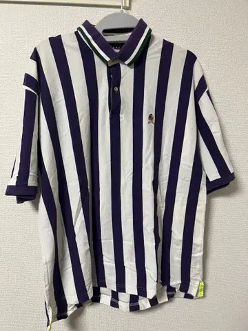 TOMMY HILFIGER 피케 셔츠 스트라이프 보라색