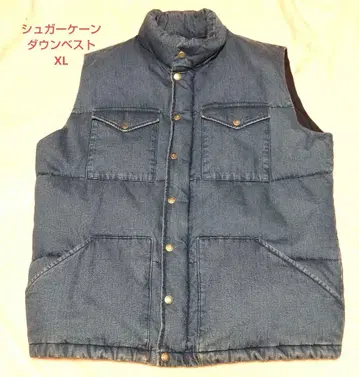 미사용 새상품 SUGAR CANE 데님 다운 베스트 XL 슈가케인