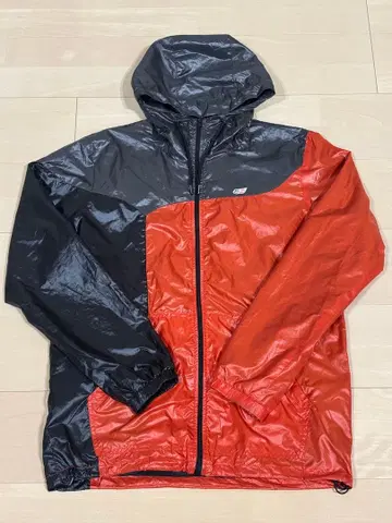 55DSL 나일론 자켓 오렌지/블랙 후드 부착