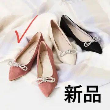 새상품 오리엔탈 트래픽 비쥬 리본 플랫 펌프스