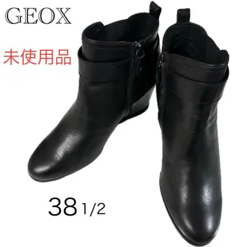 [ 미사용 ] GEOX 사이드 웨지솔 숏부츠 블랙 38.5