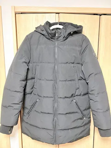 NAUTICA 그레이 후드 부착 다운 자켓