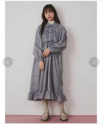 merry jenny 원피스 bear 자카드 셔츠 원피스