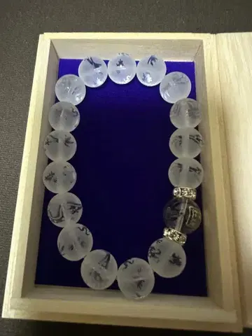 코아미 신사 팔찌 부적 용 수정 팔찌 12mm 빅 사이즈