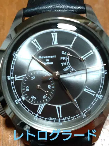 Movement in Motion 남성용 레트로 그라드 손목시계