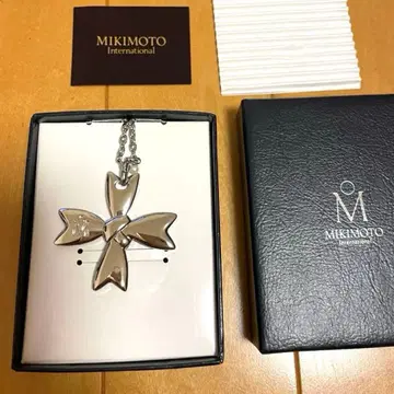MIKIMOTO 실버 크로스 모티브 키링