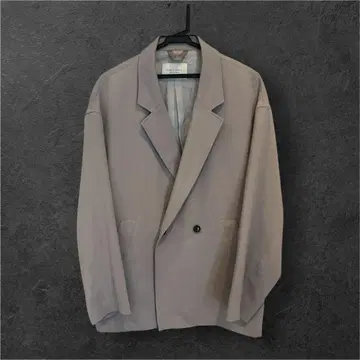 그레이 더블 브레스트 테일러드 자켓 사이즈 2