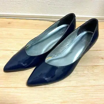 HIMIKO On Bleue 네이비 스틸레토 에나멜 하이힐