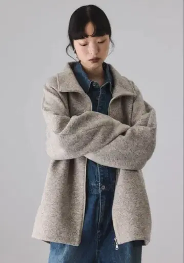 헤링본 트위드 본딩 코디건