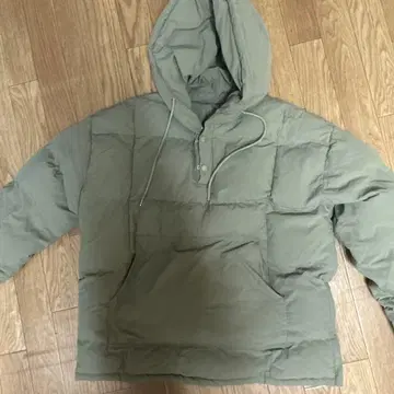 사모예드 Samoyed 구매 카키 후드 부착 풀오버 다운 한국 nugu