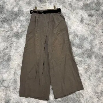 [베이세츠] (S) D링 포함 벨트 와이드 팬츠 캐주얼 넉넉한 핏