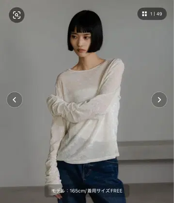 LOWRYS FARM 시착만 한 상품 벨로아 티셔츠