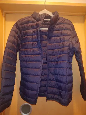 네이비 퀼팅 라이트 다운 자켓