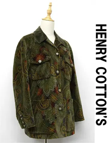 N437 헨리코튼 벨로아 자켓 페이즐리 체크 42 가을/겨울