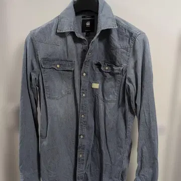 지스타 로우 슬림핏 데님 셔츠 M