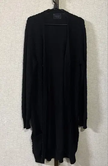 넘버나인 블랙 롱 가디건 파일