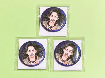 도쿄 리벤저스 마이키 마트 매트 메탈릭 캔뱃지 바지 케이스케 3개