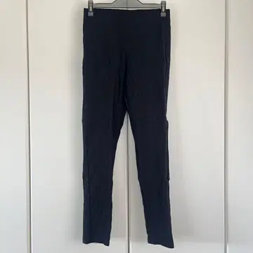 다마스크 무늬 블랙 스키니 팬츠 허리밴딩