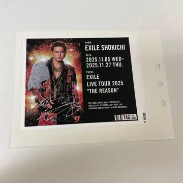 EXILE SHOKICHI 레몬 스카시 사인 포함 스티커